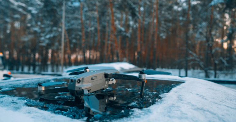 loty dronem zimą DJI Academy